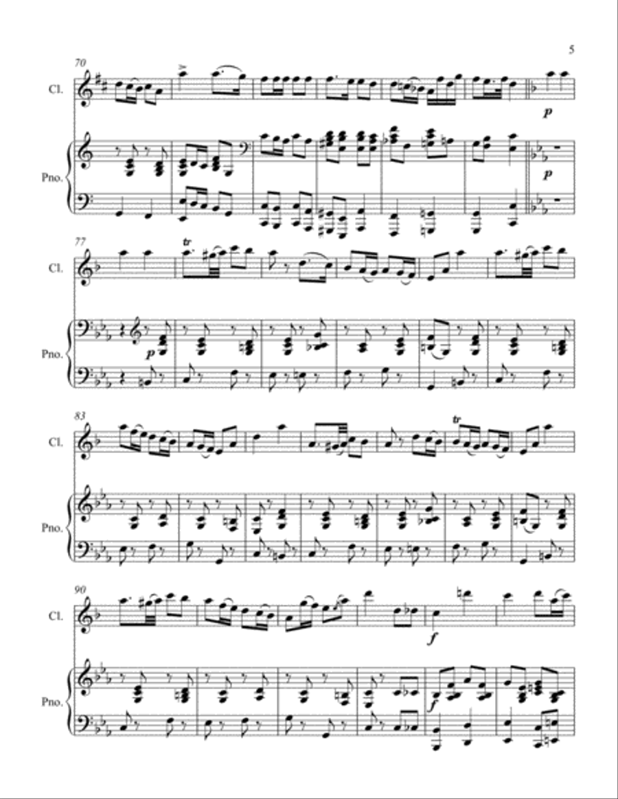 Helen Polka Clarinet Solo scores gallery preview page 5