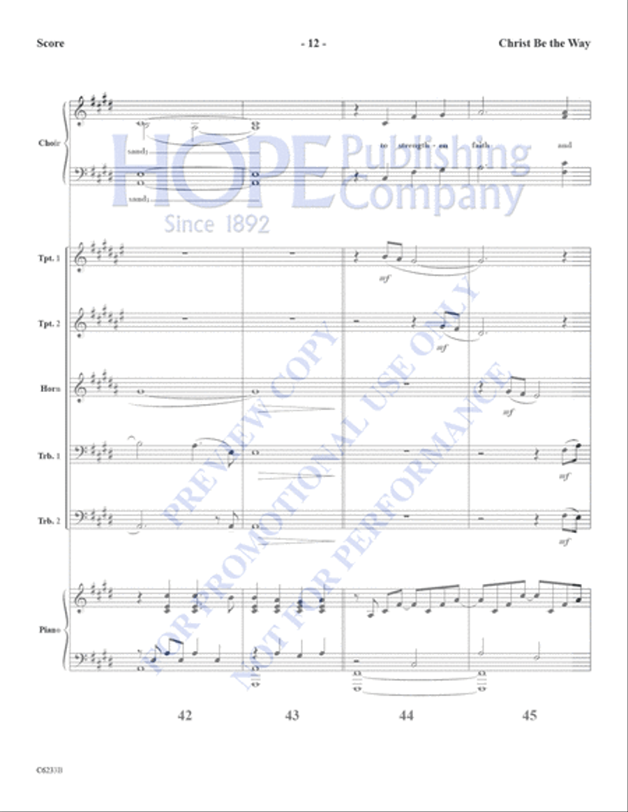 Christ Be the Way Choir scores gallery preview page 13
