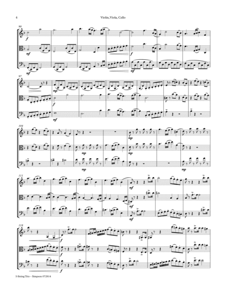 String Trio in C Major (Violin, Viola, Cello) 1st Mvt. image number null