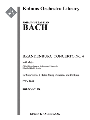 Brandenburg Concerto No. 4 in G, BWV 1049 (critical edition)