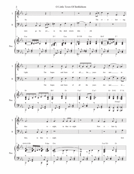 O Little Town Of Bethlehem (Duet for Tenor and Bass solo) image number null