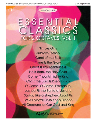 Book cover for Essential Classics for 2 Octaves, Vol. 1 (Reproducible)