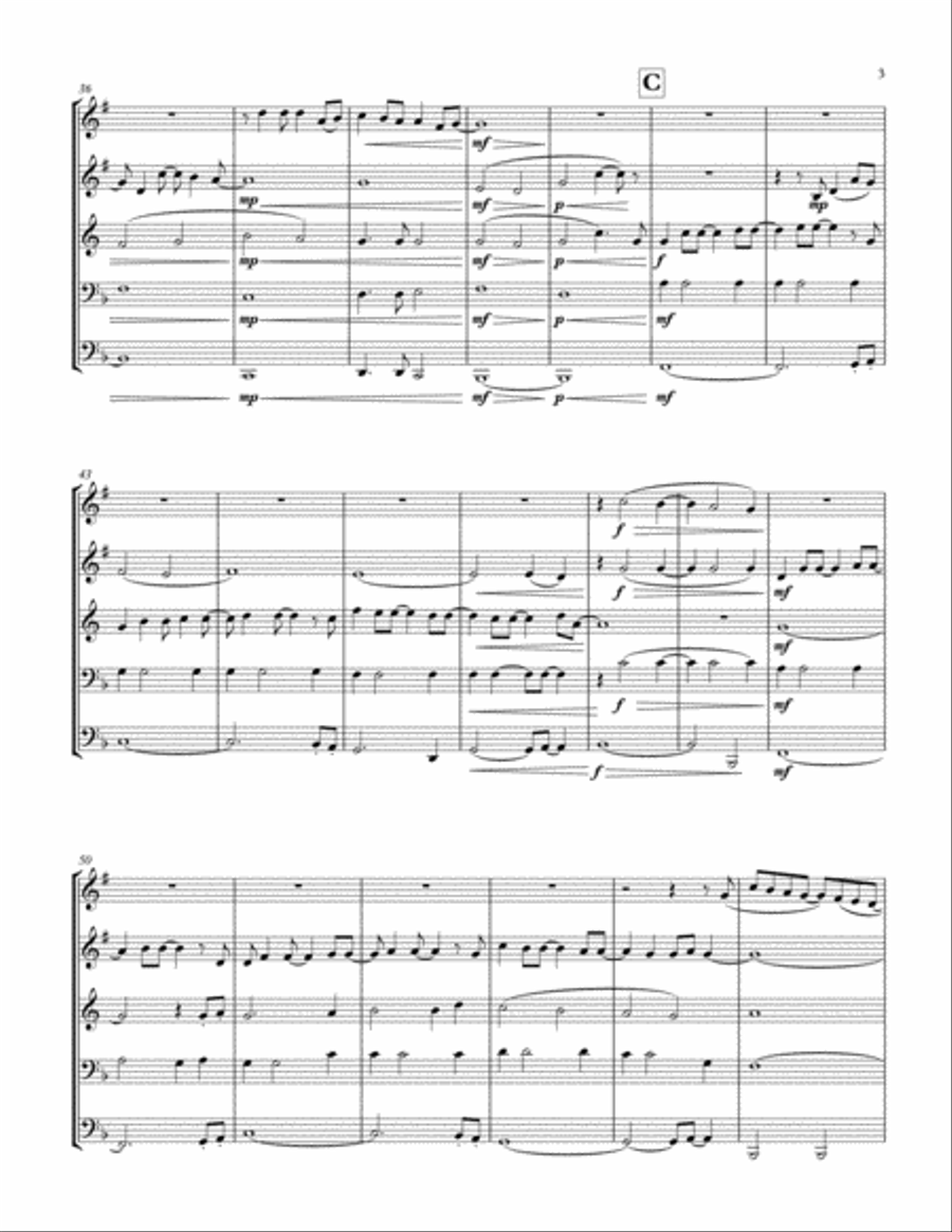 A Million Dreams Brass Ensemble scores gallery preview page 3