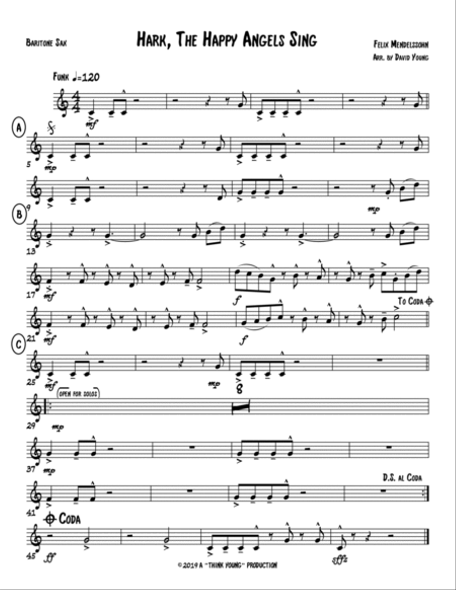 Hark, The Happy Angels Sing Jazz Ensemble scores gallery preview page 3
