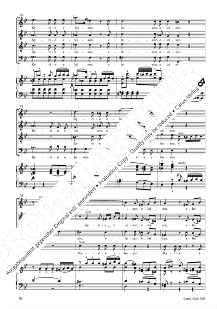 Harmoniemesse in B 4-Part scores gallery preview page 11