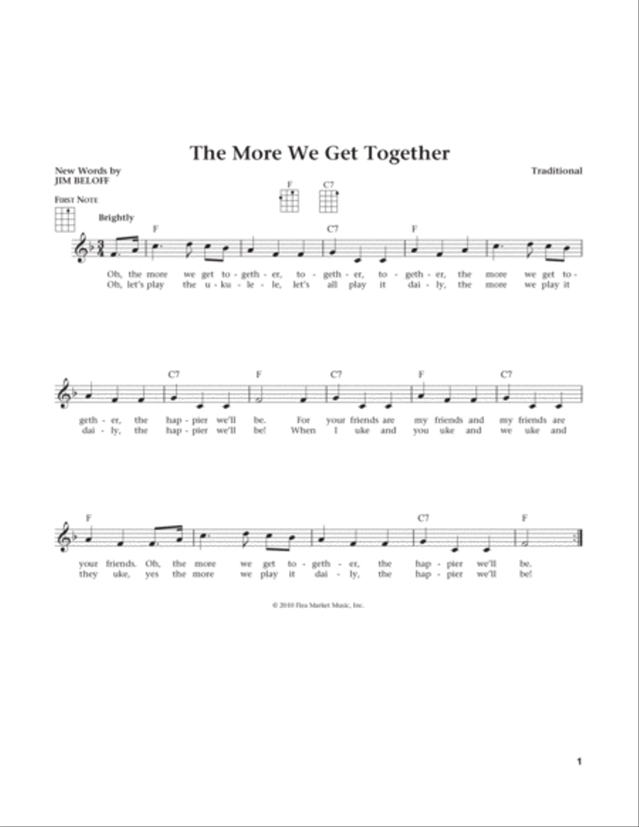 More We Get Together (from The Daily Ukulele) (arr. Liz and Jim Beloff) Ukulele scores gallery preview page 1