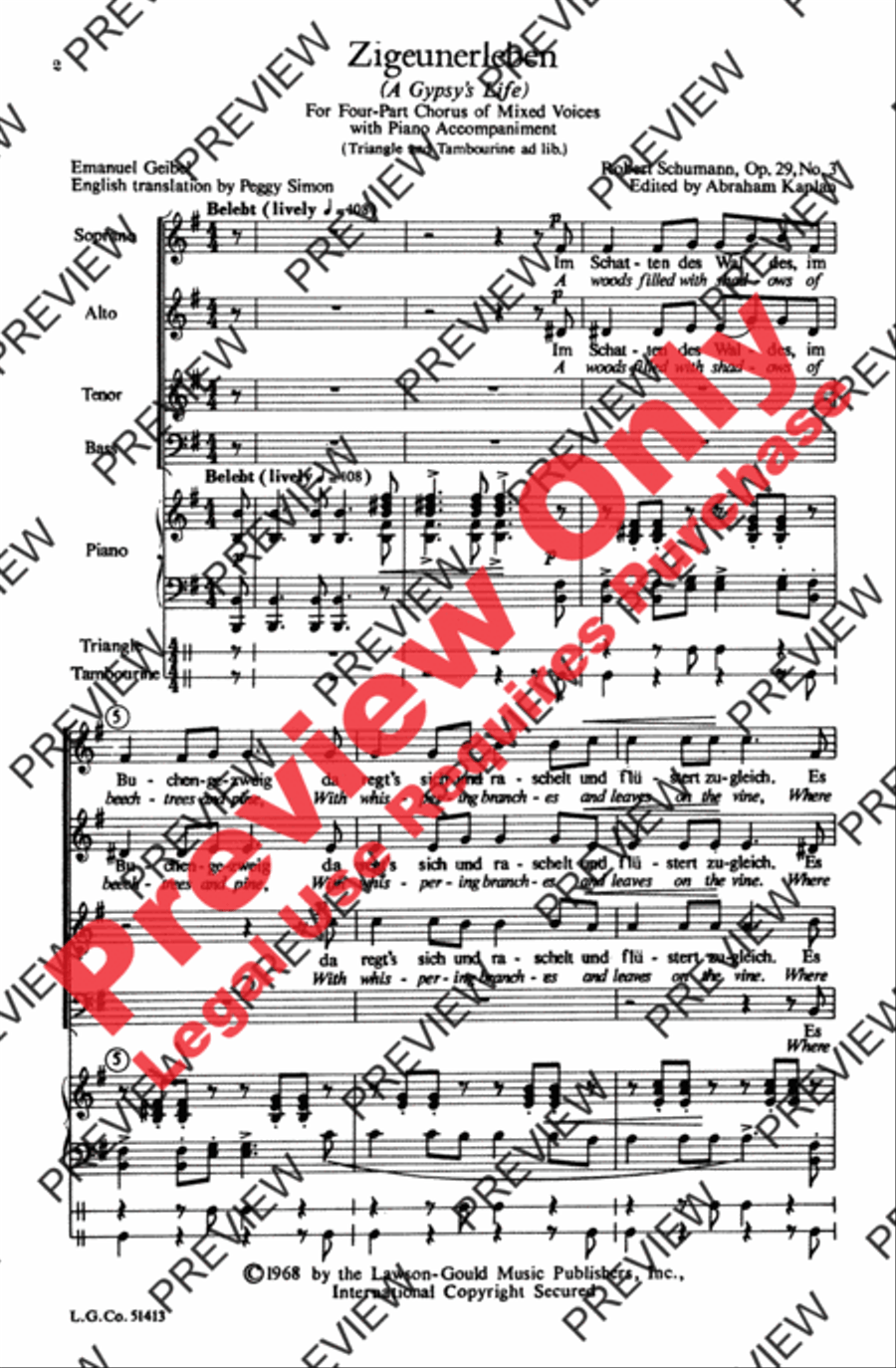 Zigeunerleben Choir scores gallery preview page 2