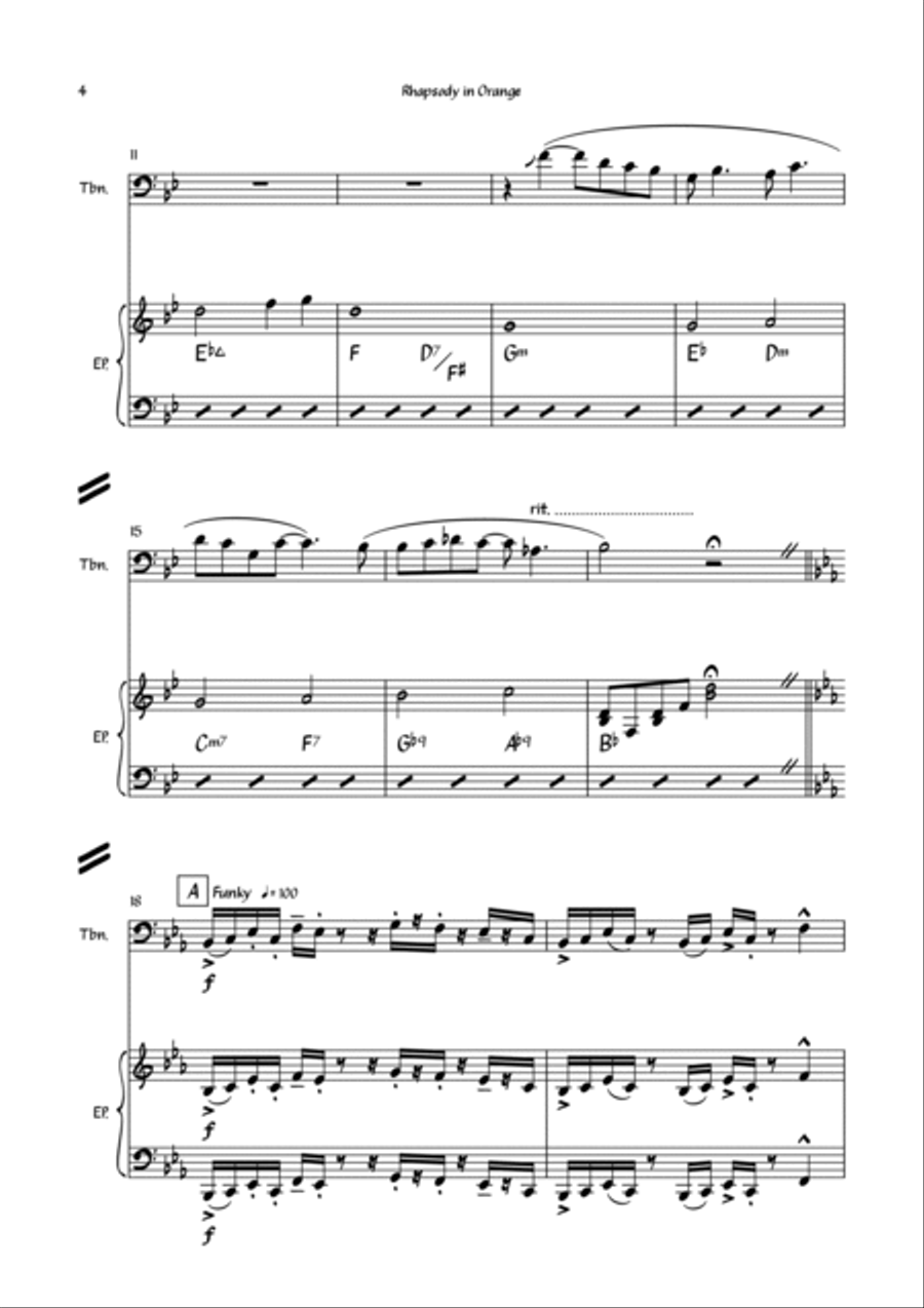 Rhapsody in Orange Piano scores gallery preview page 4