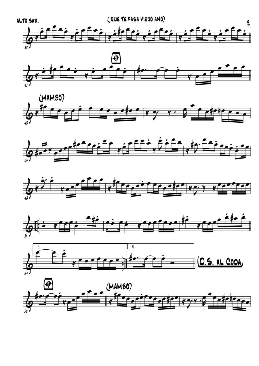 QUE TE PASAS VIEJO AÑO Full Orchestra scores gallery preview page 2