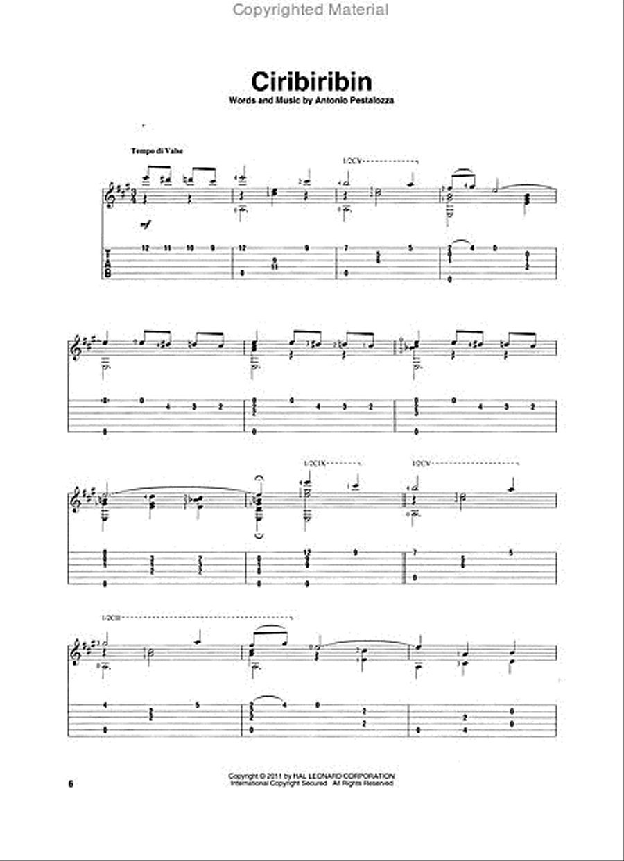 Italian Songs for Classical Guitar Acoustic Guitar scores gallery preview page 3