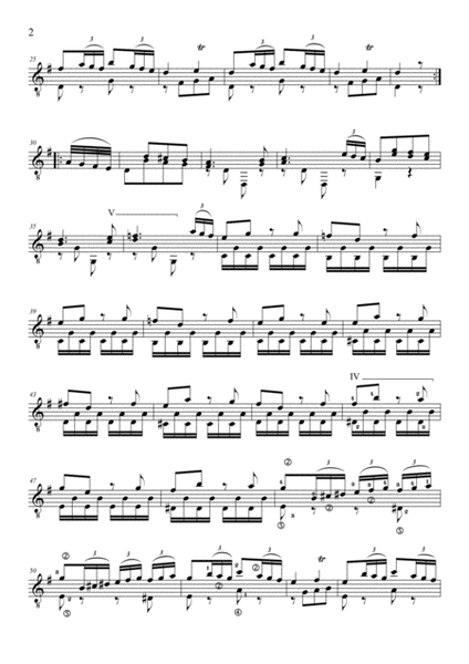 Sonata Hob.XVI:G1 for Guitar