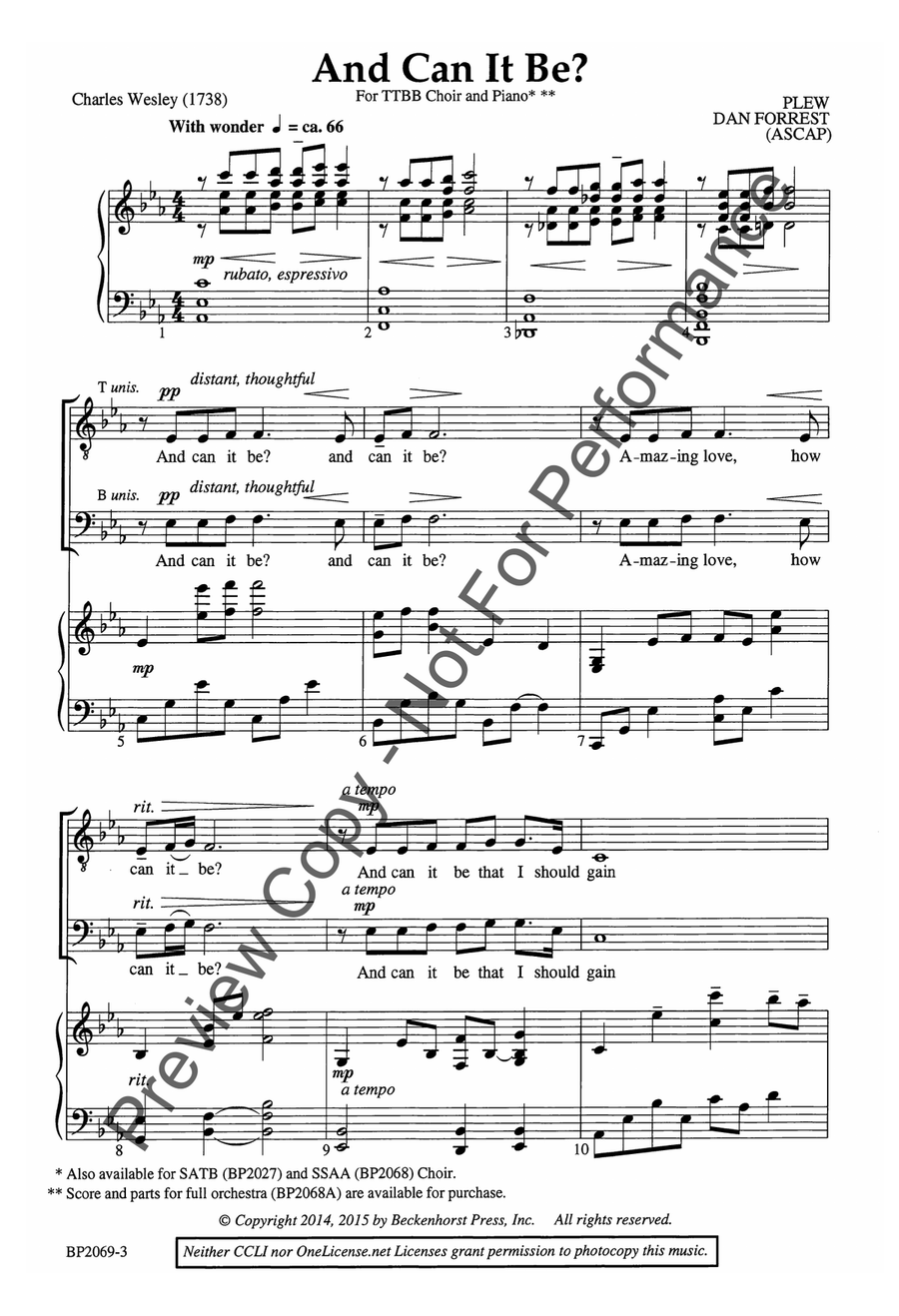 And Can It Be? - Forrest - TTBB TTBB scores gallery preview page 3