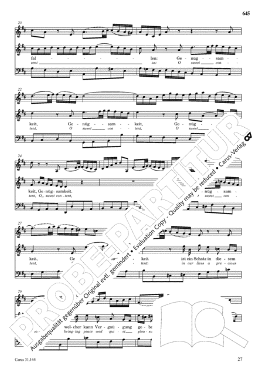 The Complete Sacred Vocal Works (Das geistliche Vokalwerk) Voice scores gallery preview page 644