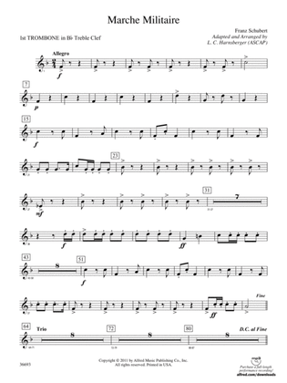 Marche Militaire: (wp) 1st B-flat Trombone T.C.
