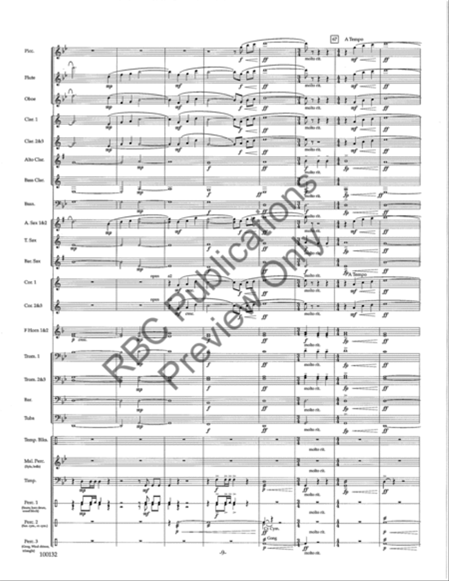 Dance Of Fire Concert Band scores gallery preview page 12