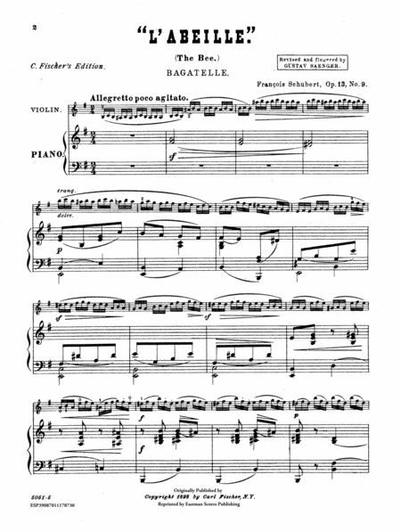 Bee (L'Abeille) Bagatelle, Op.13, No.9