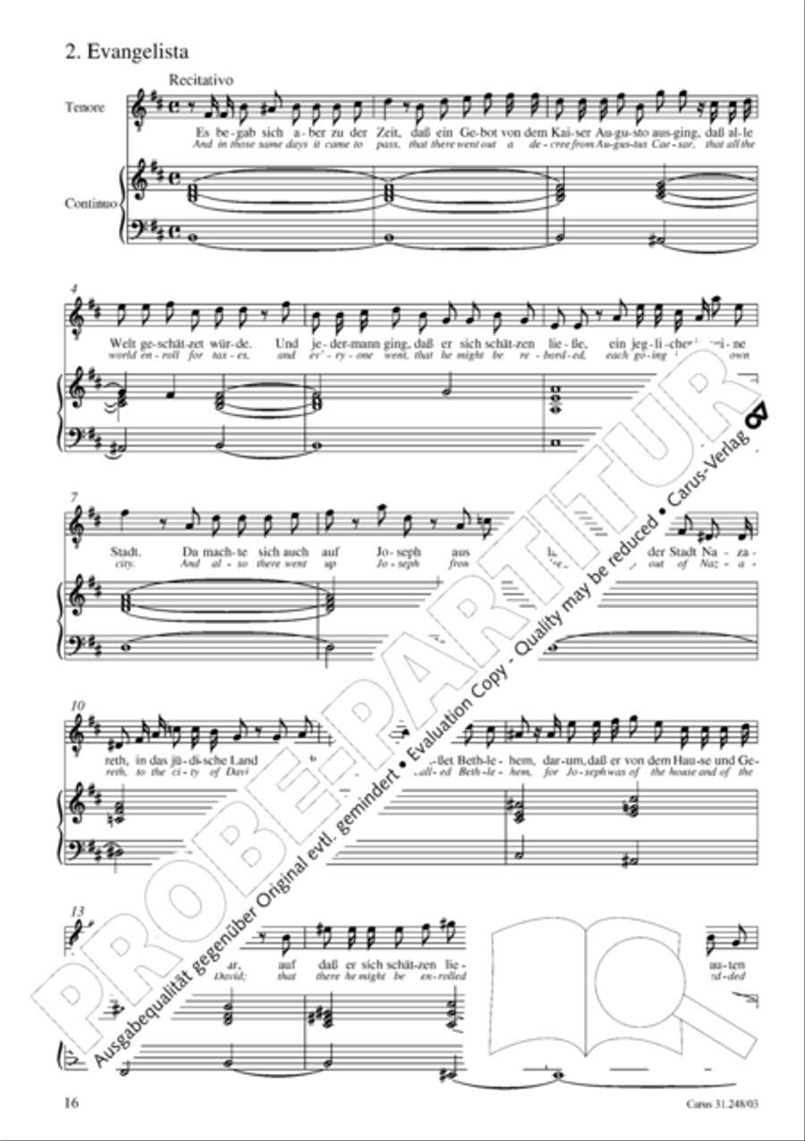 Christmas oratorio (Weihnachtsoratorium, Teile I-III) 4-Part scores gallery preview page 21