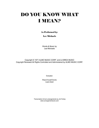 Book cover for Do You Know What I Mean
