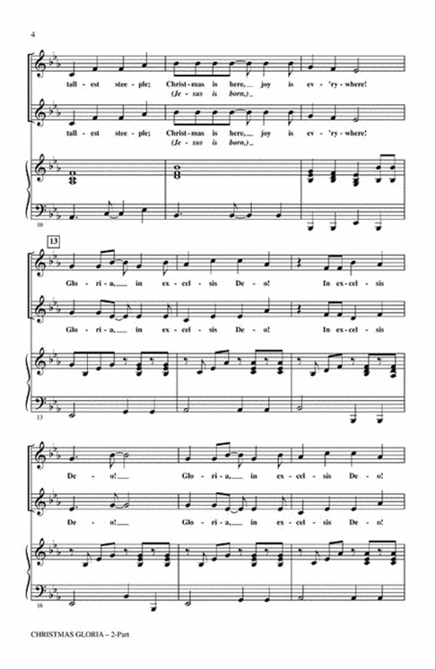 Christmas Gloria Christmas Gloria 2-Part scores gallery preview page 3