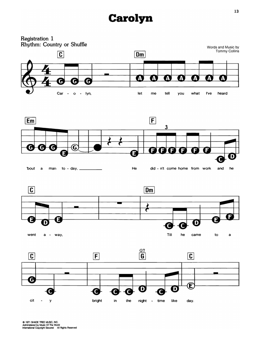 Carolyn Carolyn Score scores gallery preview page 1