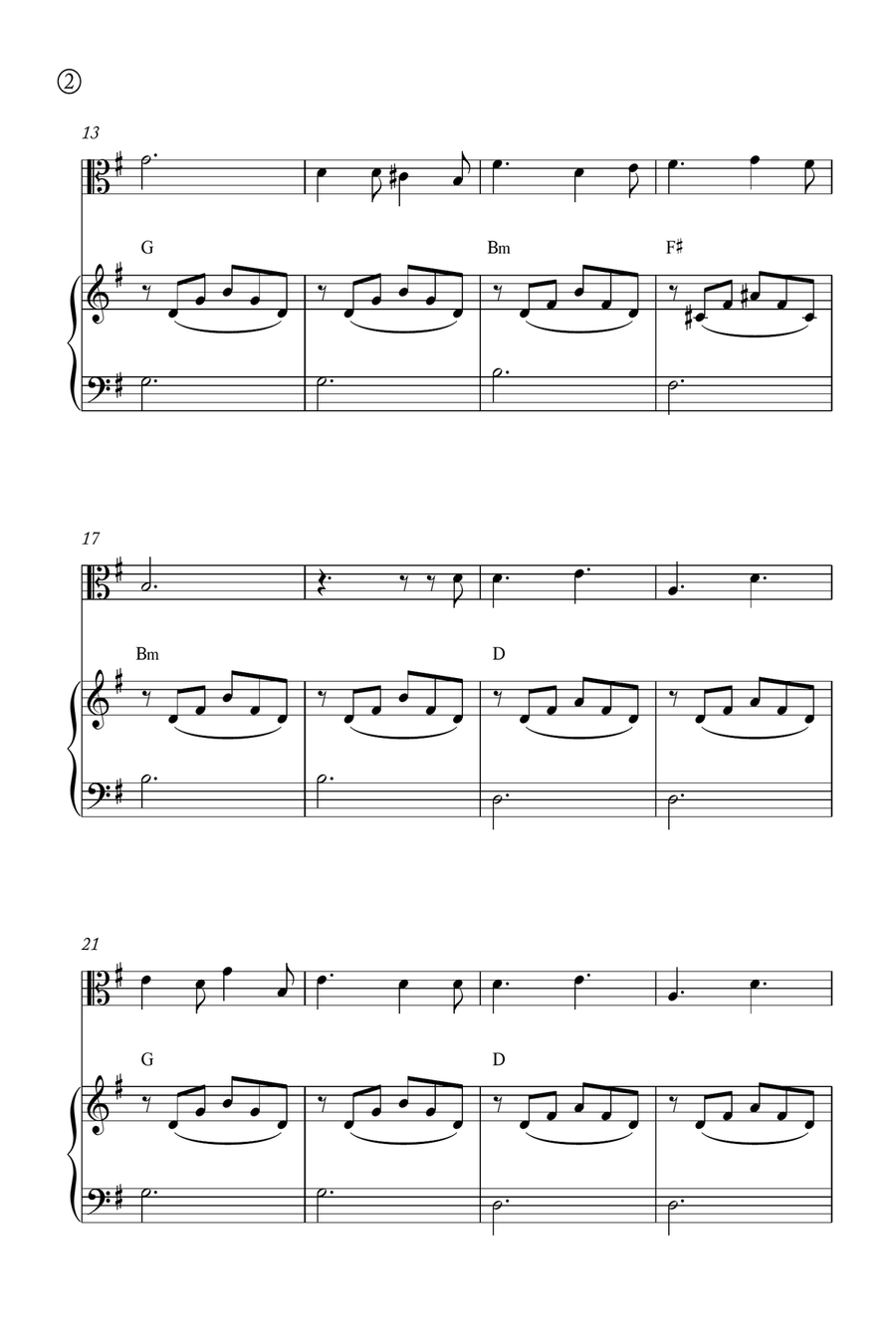 Oh Holy night Viola scores gallery preview page 2