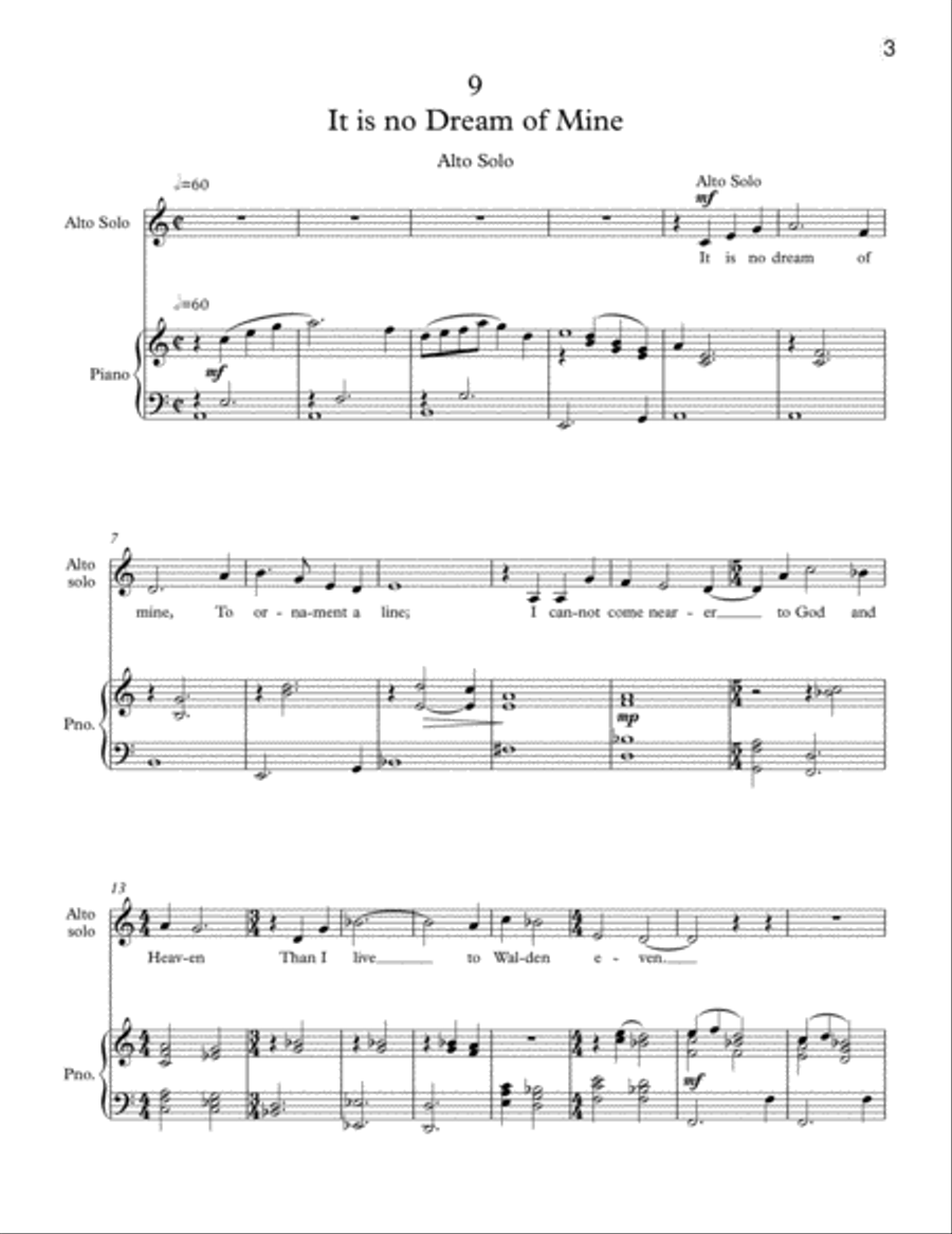 It is no Dream of Mine for Alto solo and Piano Alto Voice scores gallery preview page 3