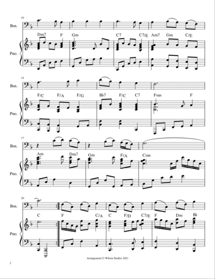 America (My Country 'Tis of Thee)--bassoon solo Bassoon Solo scores gallery preview page 2