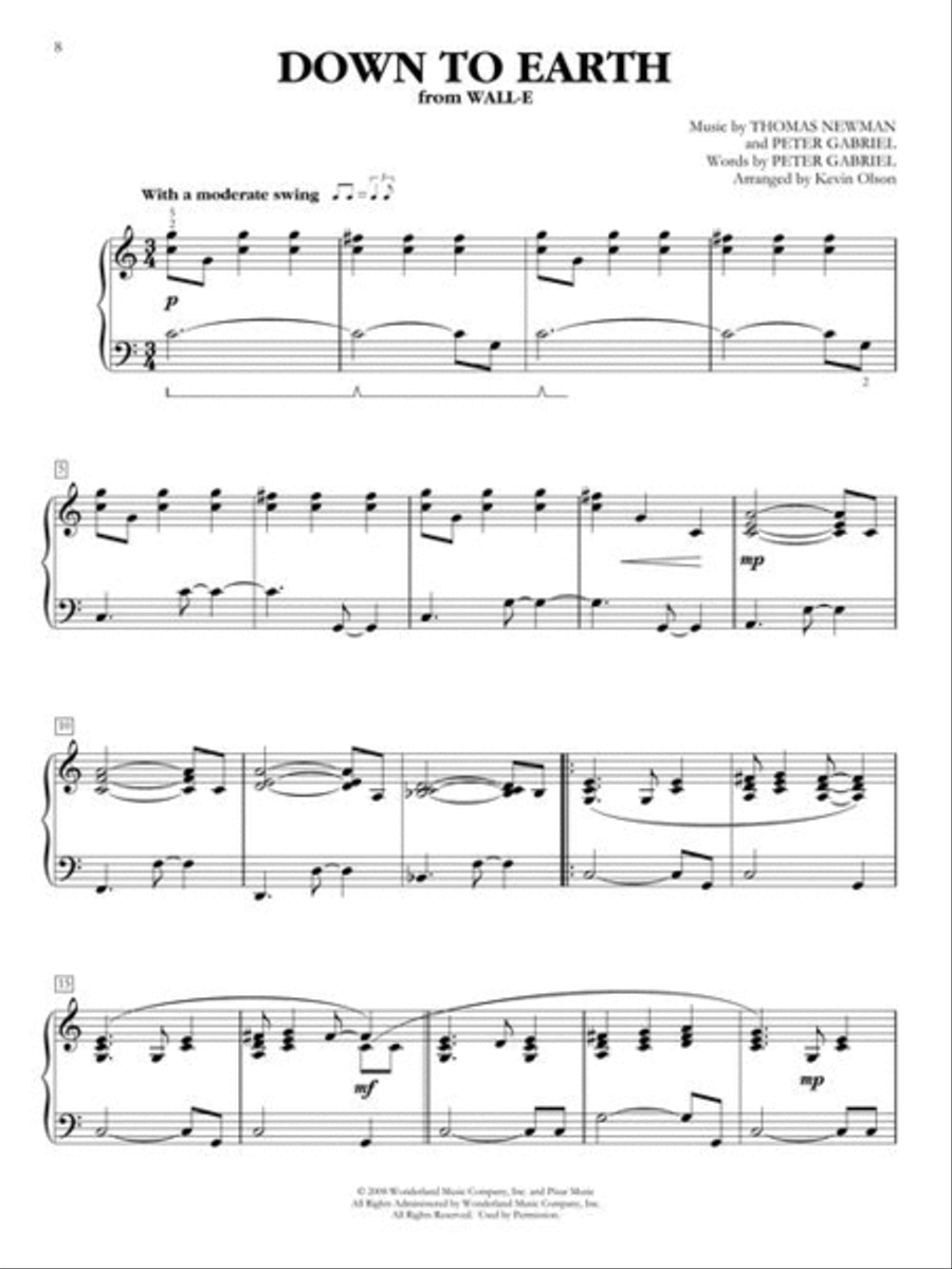 Pixar for Piano Piano Solo scores gallery preview page 6