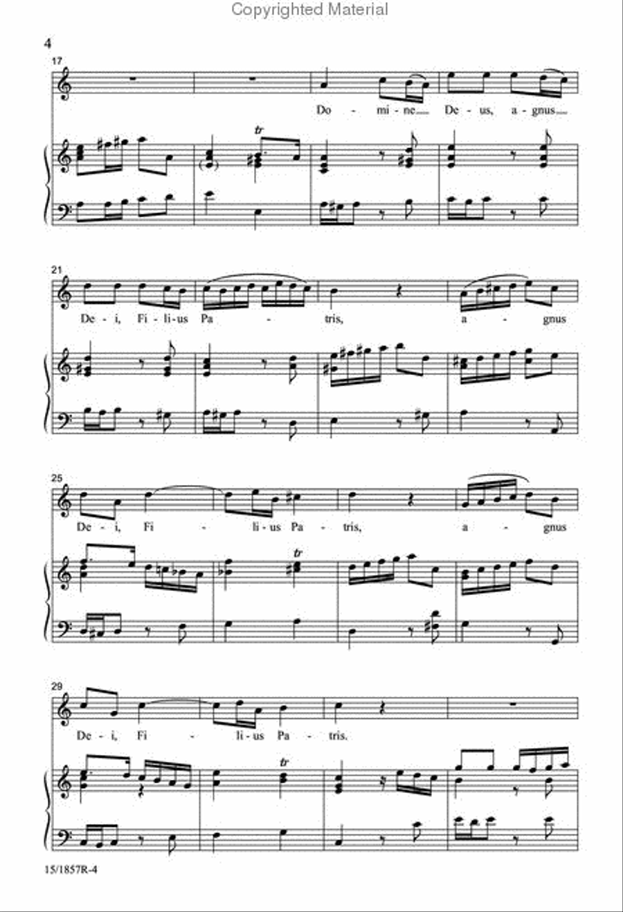 Domine Deus, Agnus Dei Domine Deus, Agnus Dei Unison Choir scores gallery preview page 4