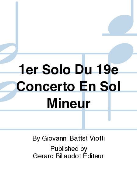 1er Solo Du 19e Concerto En Sol Mineur