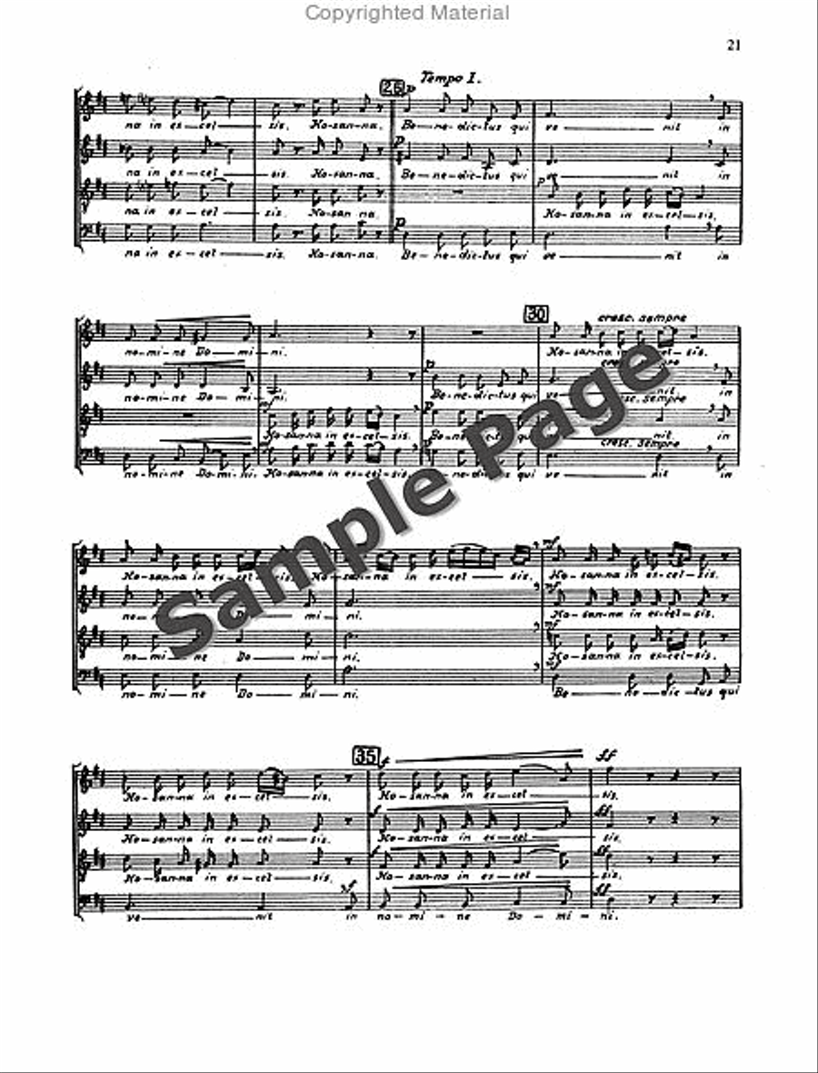 Mass in D Minor 4-Part scores gallery preview page 22