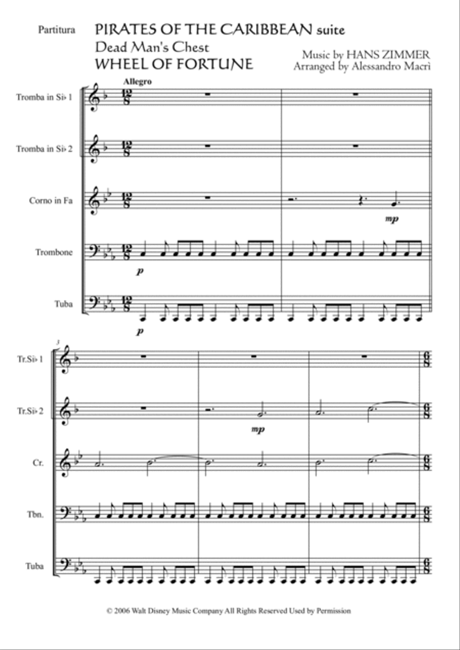 Wheel Of Fortune Brass Ensemble scores gallery preview page 2