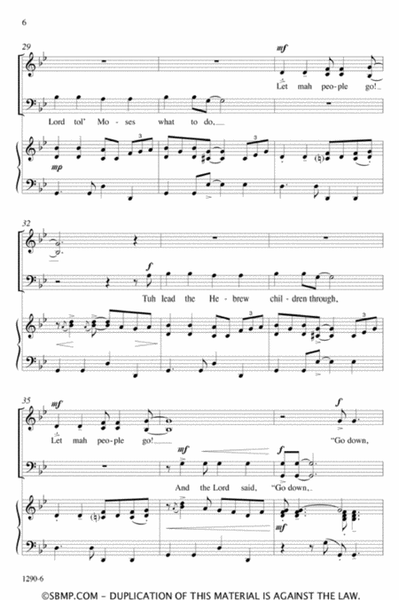 Go Down Moses - SATB Octavo image number null
