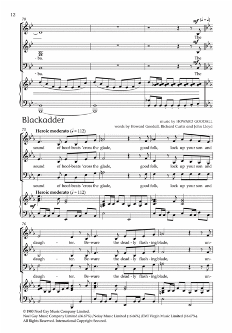 Howard Goodall's Great Big Tunes 3-Part scores gallery preview page 4