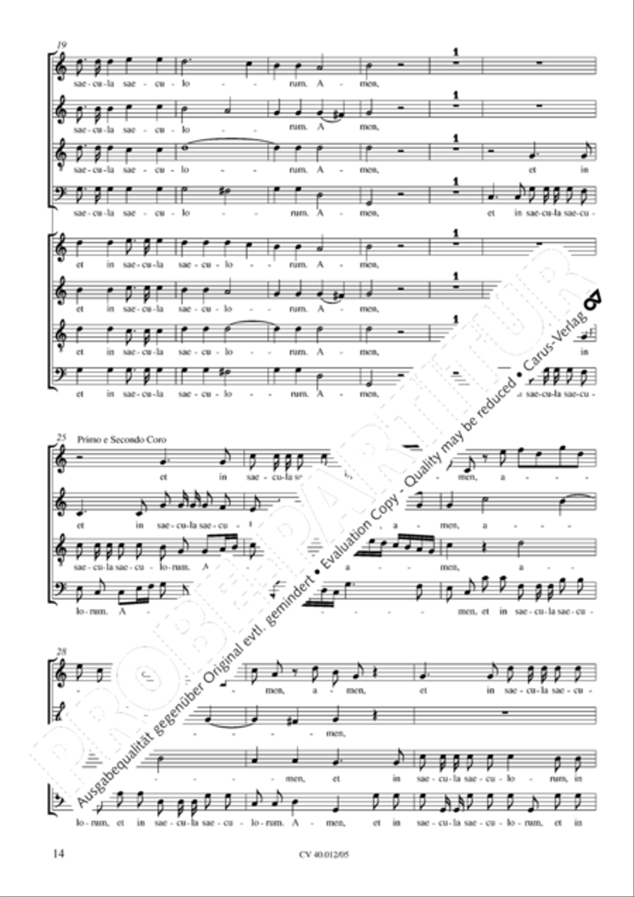 Beatus vir (How blest is he) Psalm 111 4-Part scores gallery preview page 15