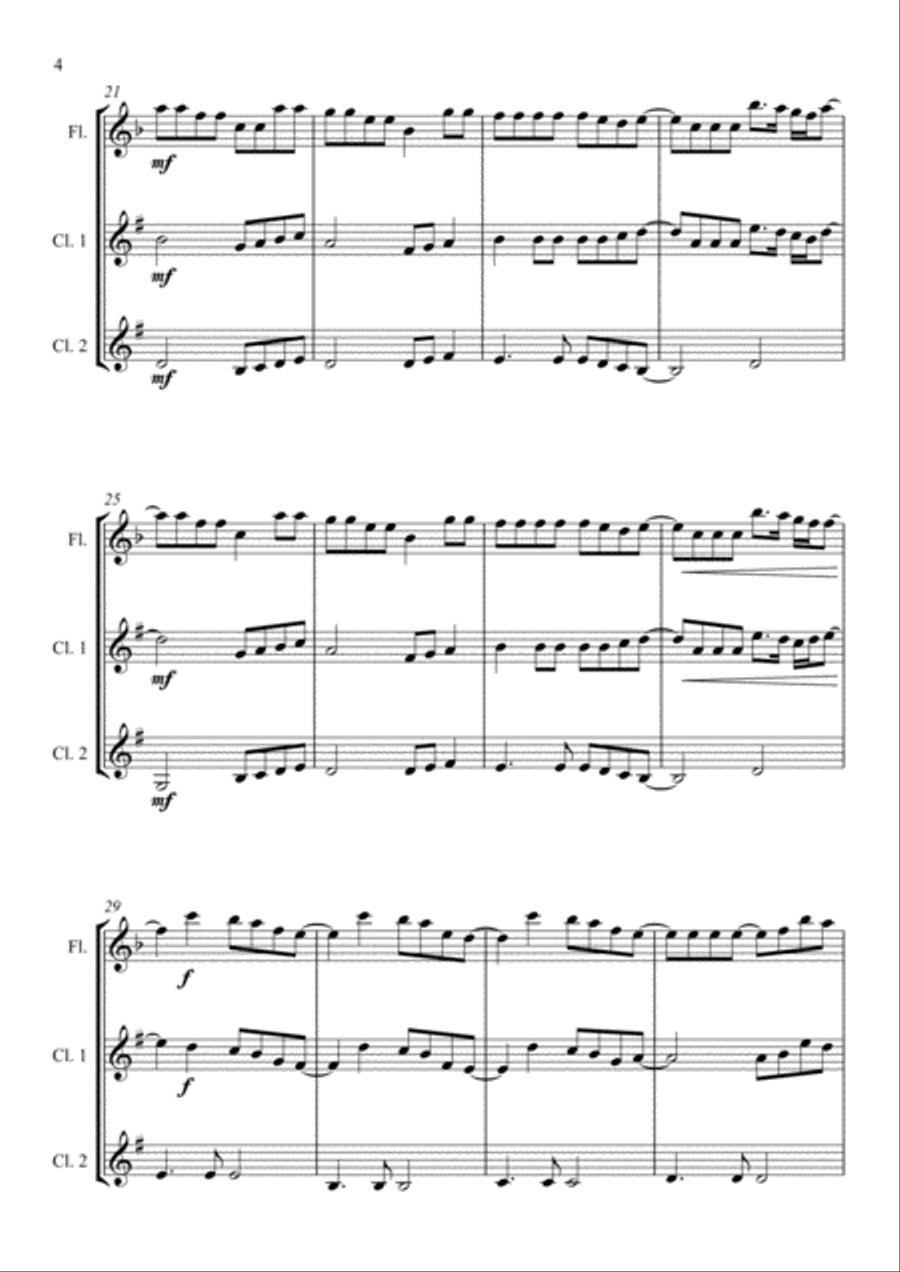 Just Give Me A Reason Woodwind Trio scores gallery preview page 4