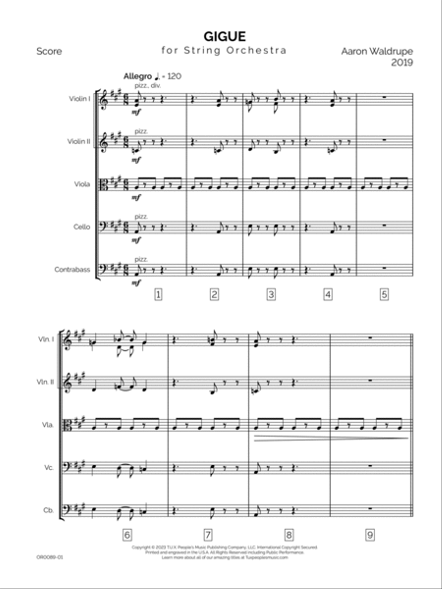 Gigue Gigue String Orchestra scores gallery preview page 4