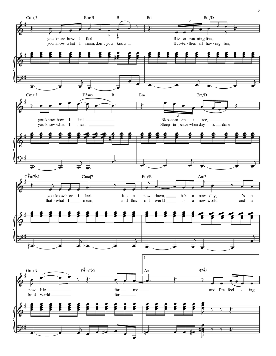 Feeling Good Piano, Vocal scores gallery preview page 3