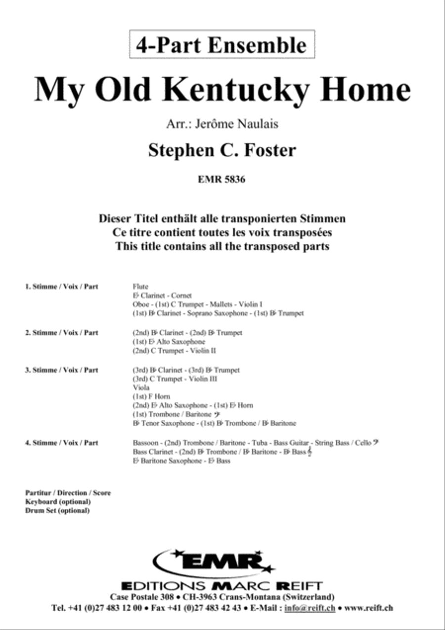 My Old Kentucky Home Concert Band scores gallery preview page 2