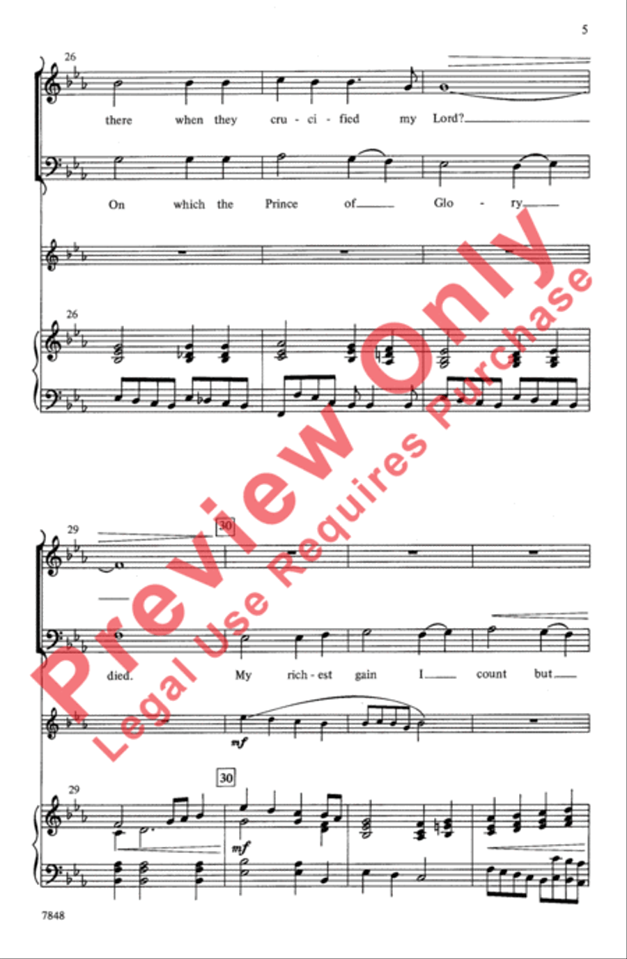 Calvary Calvary 4-Part scores gallery preview page 5