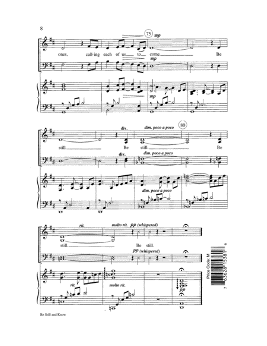 Be Still and Know 4-Part scores gallery preview page 8