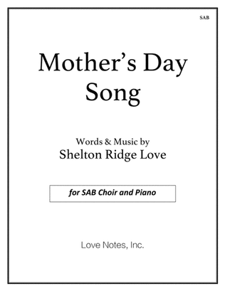 Book cover for Mother's Day Song (SAB)