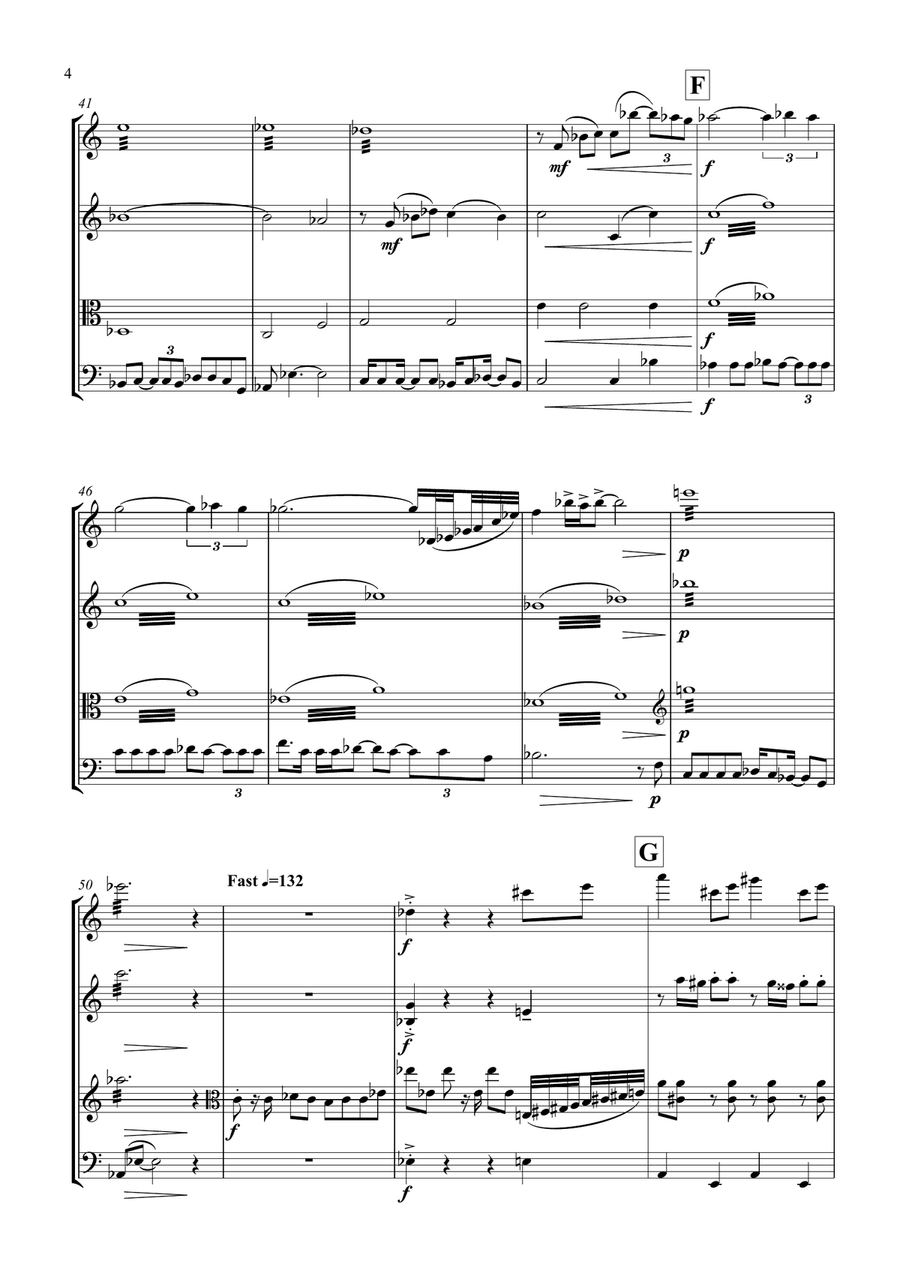 Be Our Guest String Quartet scores gallery preview page 4
