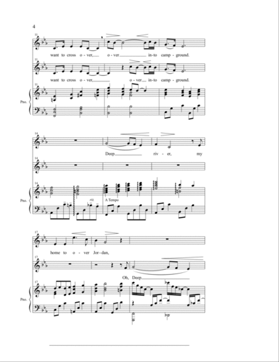 Deep River 4-Part scores gallery preview page 6