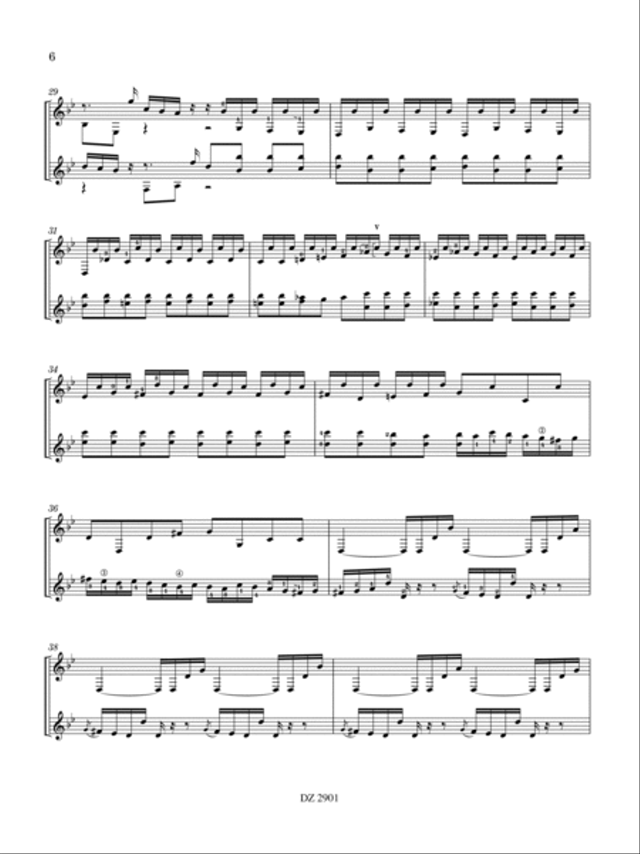 Sonata K. 12 / L. 489 Classical Guitar scores gallery preview page 6