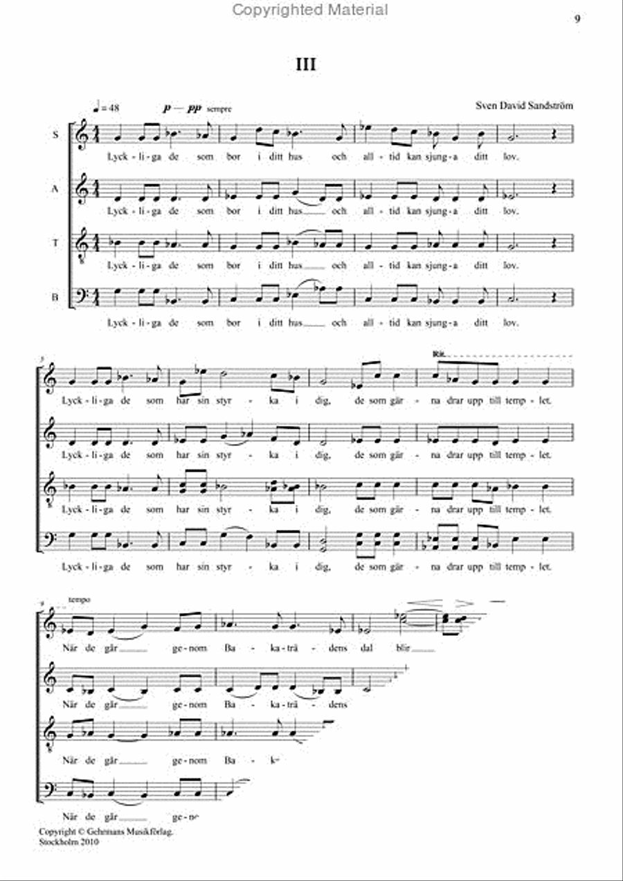 Ljuvlig ar din boning - Partitur 4-Part scores gallery preview page 5