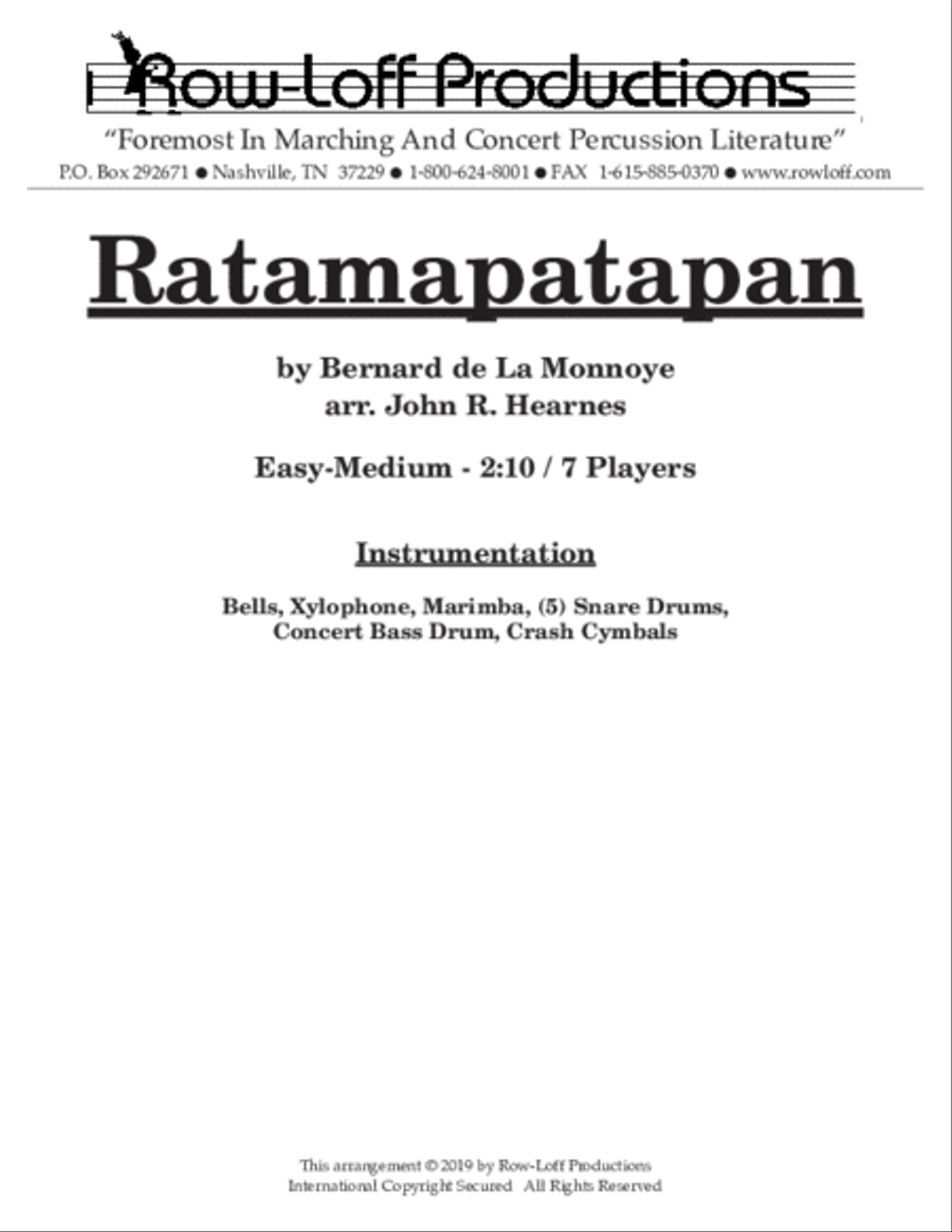 Ratamapatapan Christmas scores gallery preview page 2