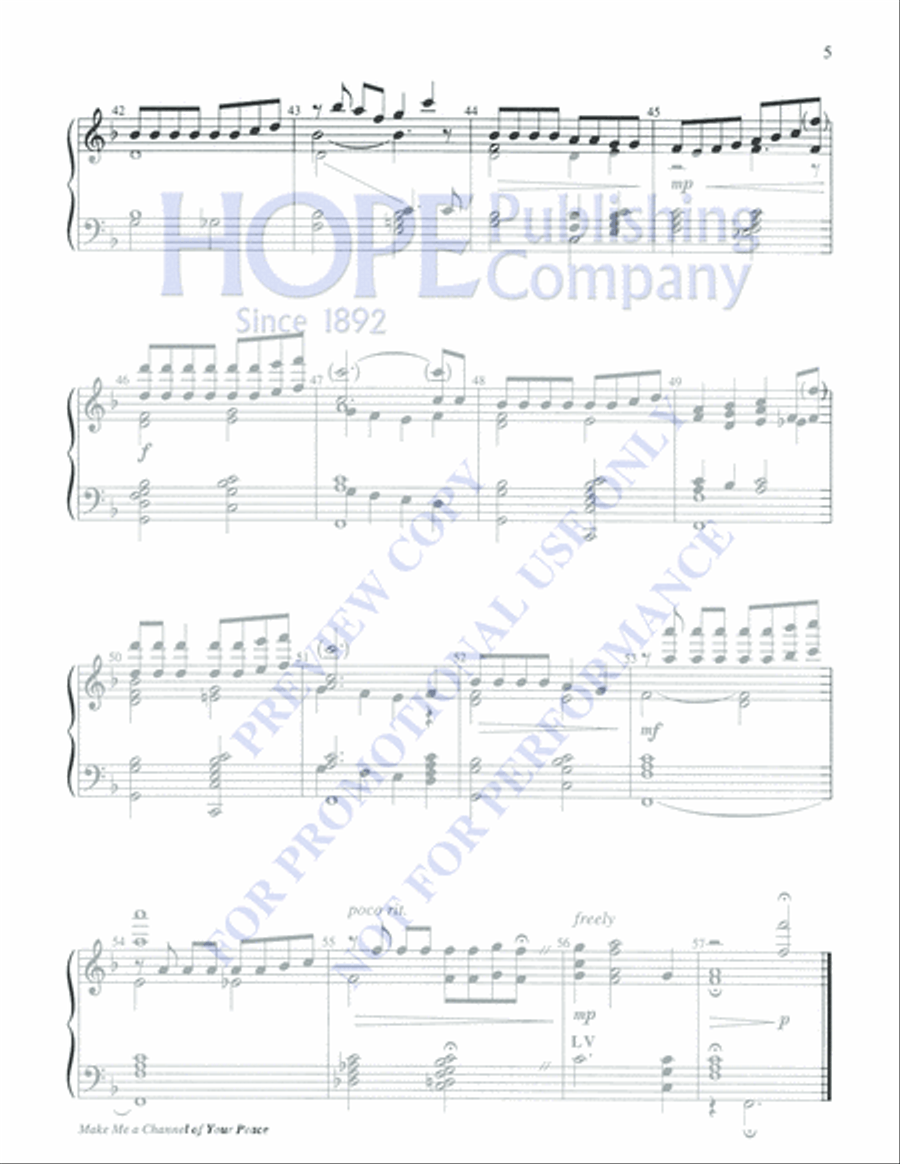 Make Me a Channel of Your Peace 5-Octaves scores gallery preview page 5