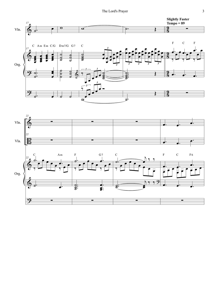 The Lord's Prayer The Lord's Prayer String Duet scores gallery preview page 3