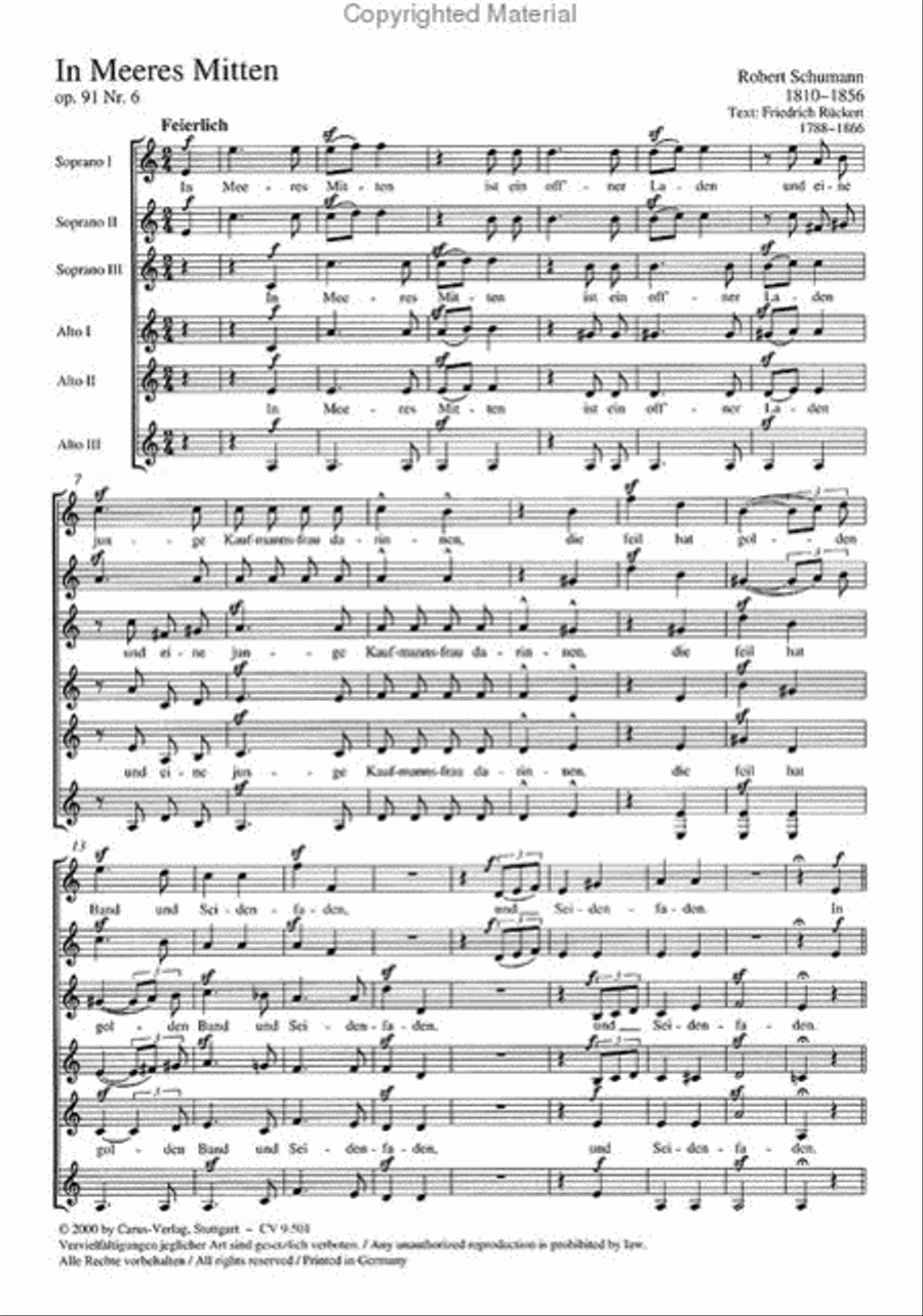 In Meeres Mitten Women's Choir scores gallery preview page 2